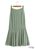 Boho Skirts in Green Garden For Women